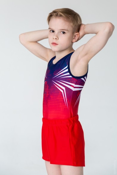 Купальник-комбинезон гимнастический мужской &quot;Форвард&quot;. Меланж 