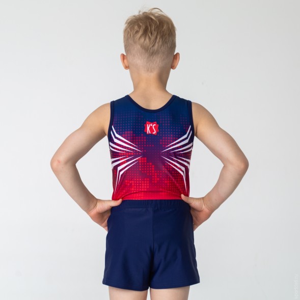 Купальник-комбинезон гимнастический мужской &quot;Форвард&quot;. Меланж 