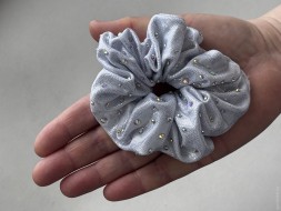 Резинка для волос со стразами для гимнастики и танцев, белая