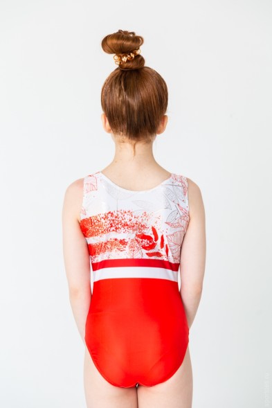 Гимнастический купальник &quot;Надин&quot;. Красный.