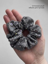 Резинка для волос со стразами для гимнастики и танцев, серебро