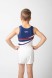 Комплект гимнастический &quot;AGIVA&quot; (купальник и белые шорты). Рост 146-152